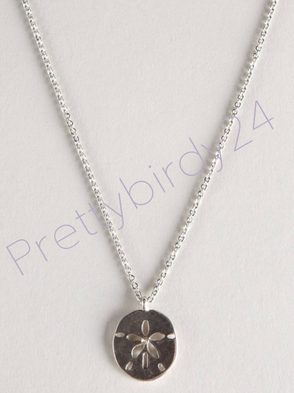 Y2K AEO Silver Sand Dollar Necklace